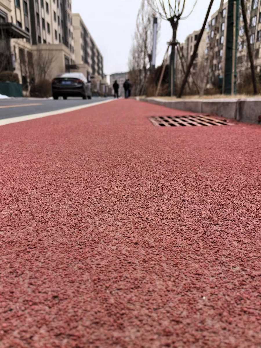 天津宁河区市政道路水性环保沥青改色 运动场地彩色路面 持久耐磨