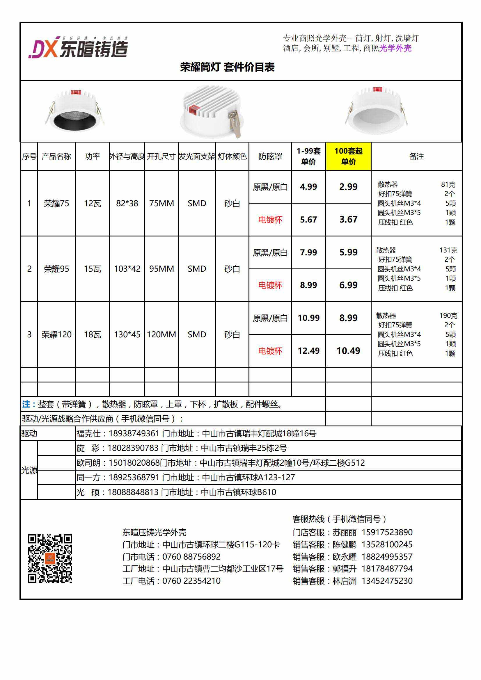 荣耀筒灯系列