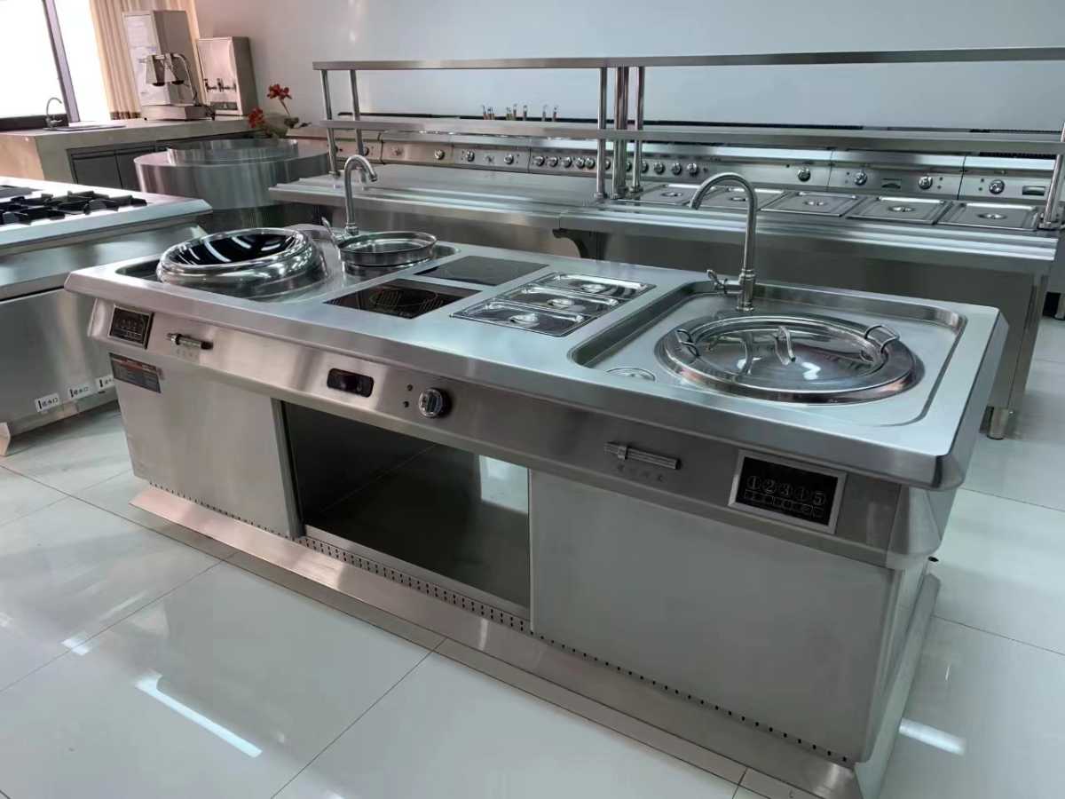 广州广旭酒店饭店餐厅工厂食堂整套商用不锈钢厨房设备生产厂家